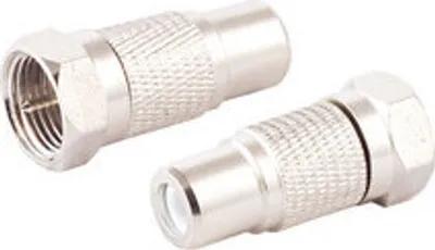 Produktbild von Adapter F-Stecker auf Cinchkupplung vernickelt