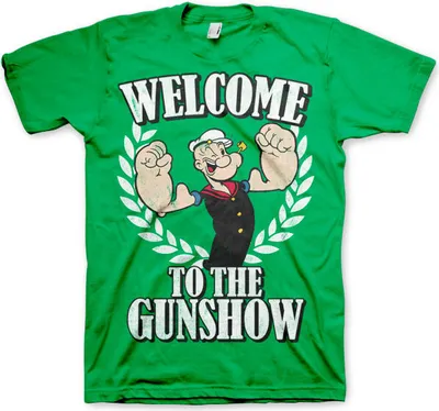 Produktbild von Popeye - Welcome To The Gunshow T-Shirt - Medium - Green