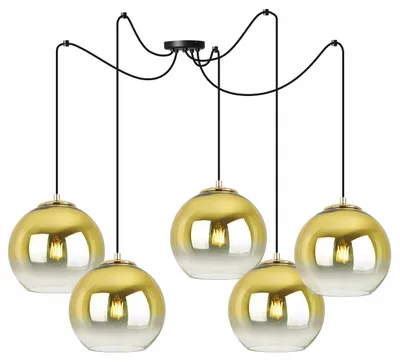Obrázok produktu pre Závesná lampa, stropný luster, zlatý tienidlo, 20 cm