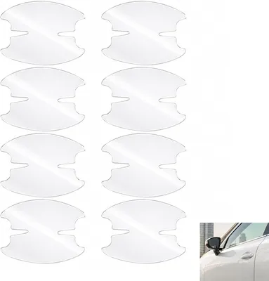 Imagen del producto de Película protectora transparente para manijas de puertas de coche, 8 unidades, resistente a arañazos, autoadhesiva