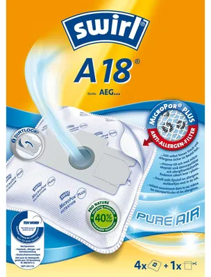 Zdjęcie produktu dla Swirl A 18, Worek na kurz, Biały, 4 szt.