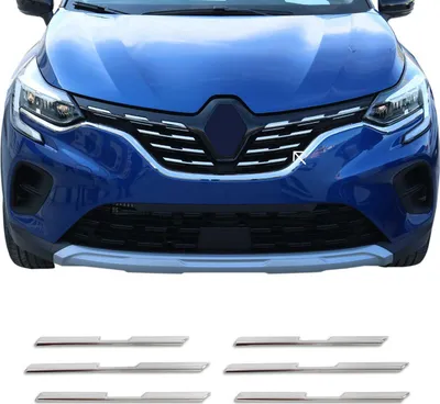 Zdjęcie produktu dla Listwy osłony chłodnicy Listwy osłony chłodnicy do Renault Captur 2020-2025 chrom srebrny 6x