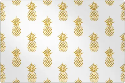 Produktbild von Küchenmatte 80x120 cm Vinylmatte Bodenmatte Dekoration - goldene Ananas Früchte