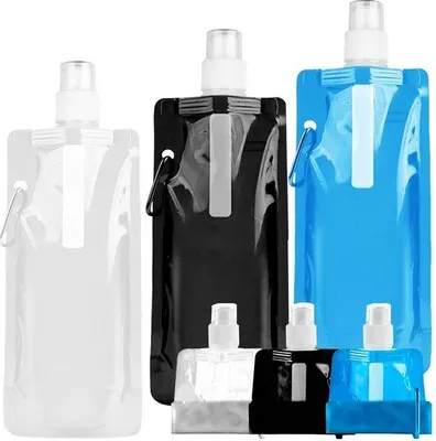 Image de Sac à eau pliable, réutilisable, en 3 parties, portable, 500 ml, pour la randonnée, l'aventure et les voyages