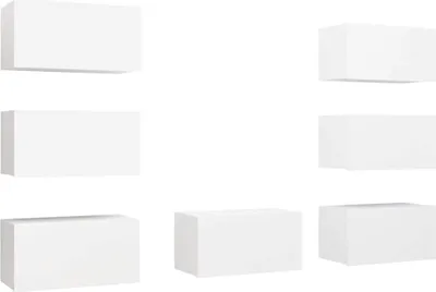 Obrázok produktu pre vidaXL TV skrinky 7 ks Biela 30,5x30x60 cm odvodený drevený výrobok