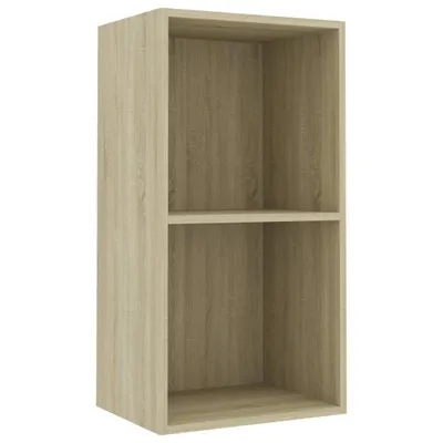 Produktbild von vidaXL Bücherregal 2 Fächer Sonoma-Eiche 40x30x76,5 cm Holzwerkstoff