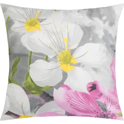 Zdjęcie produktu dla Poszewka bawełniana - 40x40 cm - Różowa, Szara, Biała