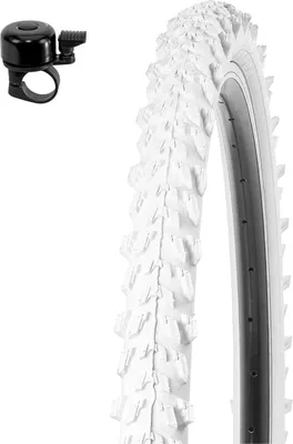 Produktbild von 1 x Kenda 24" Pyscho K-829 Fahrradreifen in Weiß 50-507 (24 x 1,95) inkl. maxxi4you Fahrradklingel