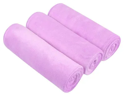 Produktbild von Mikrofaser Handtuch 3er-Pack 40,6 x 81,3 cm Hellviolett Saugfähig Schnelltrocknend