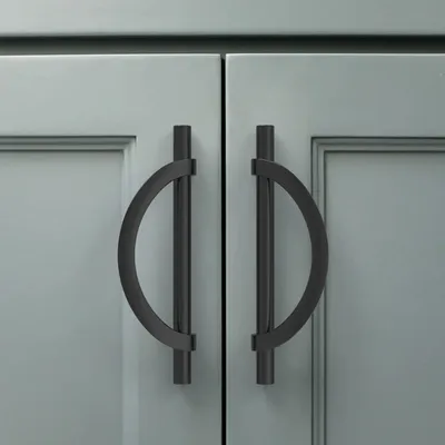 Produktbild von 10 Stück Möbelgriffe, Zinklegierung, schwarz, Schrankgriffe, Küchengriffe, 128 mm, Bohrabstand, Schubladen, Handgriffe, Schubladengriffe, Handgriffe für Küchenschränke, Kleiderschrank