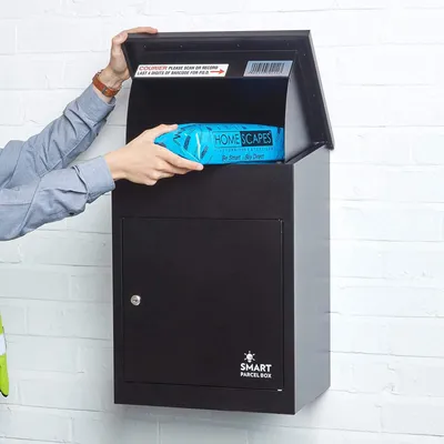 Obrázek produktu pro SMART PARCEL BOX™ Středně velká poštovní schránka na balíky, vyjímatelná zepředu, černá