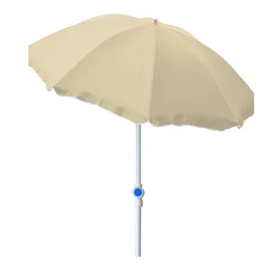 Produktbild von Sonnenschirm knickbar Ø 2 m Garten Balkon Strand Schirm UV30+ beige