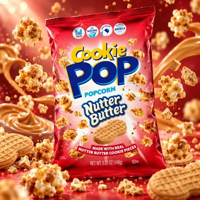 Produktbild von Candy Pop Cookie Popcorn - Nutter Butter 149g MHD 23.10.2026