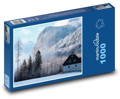 Produktbild von Puzzle 1000 Jagdhaus im Wintergebirge - martinpuzzle
