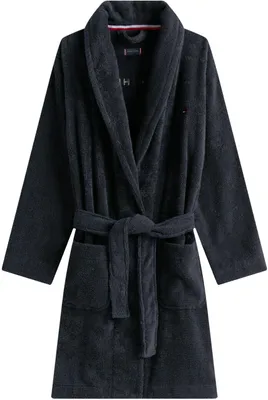 Productafbeelding van Tommy Hilfiger Kinderbadjas, uni, van badstof, met ceintuur, blauw
