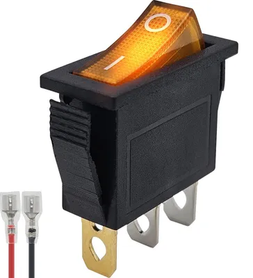 Produktbild von ProRide Wippschalter ON/OFF 3-polig mit Kabel - 12 V/20 A - Orange