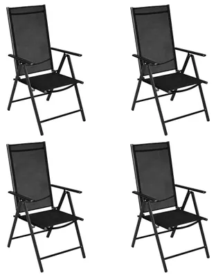 Image de vidaXL Ensemble de jardin 5 pièces aluminium noir