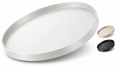 Runde Dekoschale 40 cm, Gusseisen, schwarz matt