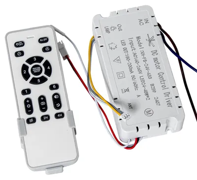Fernbedienung + Empfänger für Ventilator, 4,5x12,5x2 cm