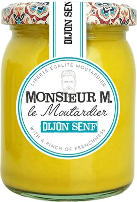 Verpackungsbild Bio Monsieur M Dijon Senf fein wuerzig nach franzoesischer Art 200ml