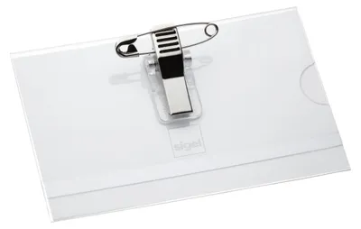 Zdjęcie produktu dla identyfikator Sigel z klipsem, 54 x 90 mm, przezroczysty