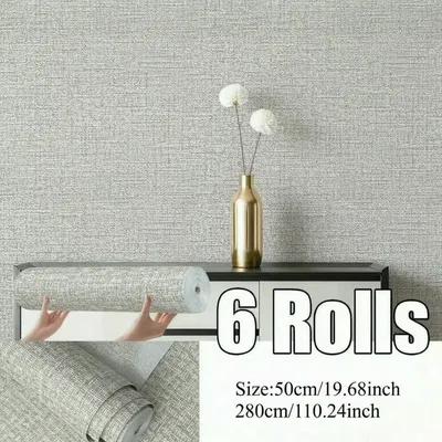 Produktbild von 6 Bände selbstklebende Tapete,3D Fliesen Ziegel Wand Aufkleber,wasserdichte und feuchtigkeitsdicht,Schlafzimmer/Wohnzi Dekoration Wallpaper,Hellgrau
