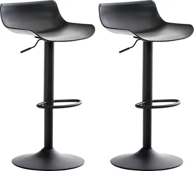 Produktbild von CLP 2er Set Barhocker Aveiro höhenverstellbar und drehbar schwarz