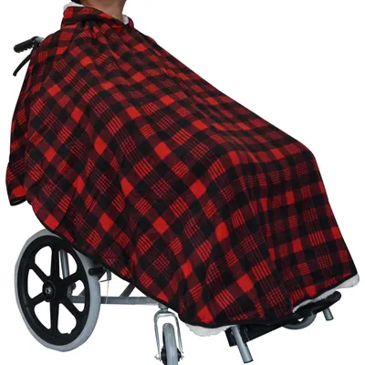 Produktbild von Elzusha - Fleece-Decke für Rollstuhlfahrer mit Kapuze, für Erwachsene