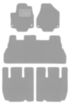 Immagine prodotto di Tappetini in moquette per Chrysler Pacifica II dal 2017 (7 posti) – set 4 pezzi, grigi, su misura – Wielganizator OSLO