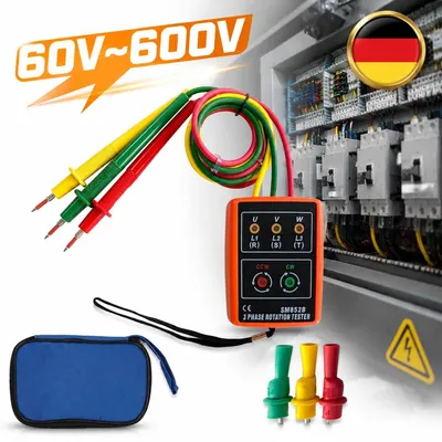 Produktbild von Phasenprüfer Drehfeldmessgerät AC60V600V, SM852B 3 Phasen Phasenrotationstester