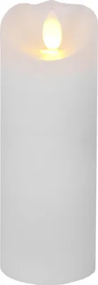 Produktbild von Best Season LED-Wachskerze "Glow Flame" Farbe: weiss flack. Flamme, ca. 15 x 5,5 cm, Timer, Batterie, 068-44