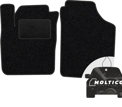 Produktbild von moto-MOLTICO Vorne Fußmatten Auto Velours Autoteppiche Schwarz Automatten Set 2-teilig passend für Kia Picanto I 2004-2011