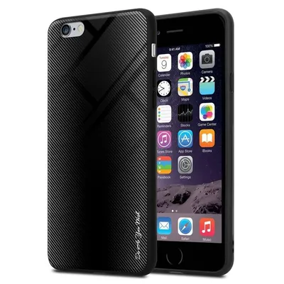 Image de Cadorabo Housse pour Apple iPhone 6 PLUS / 6S PLUS Housse de protection en noir Housse pour portable TPU Etui Cover Case Tempered Glas