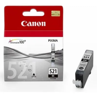 Zdjęcie produktu dla Canon CLI-521 BK, Czarny, Tusz na bazie pigmentu, 1 szt.