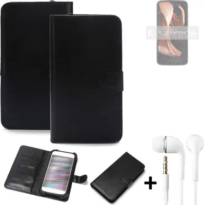 Produktbild von K-S-Trade Wallet Case Handyhülle kompatibel mit Motorola Razr 2022 Schutzhülle Flip cover Flipstyle Tasche Hülle Flipcover Slim Bumper schwarz + in