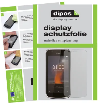 Produktbild von 6x Schutzfolie für Nokia 1 matt Displayschutzfolie Folie Display Schutz dipos