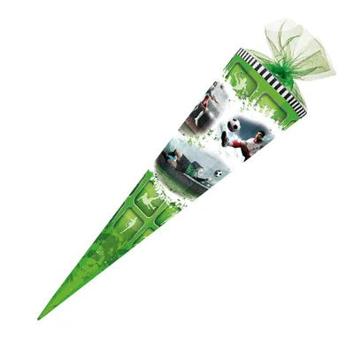 Produktbild von Schultüte / Zuckertüte / 85cm / eckig / "Fußball"