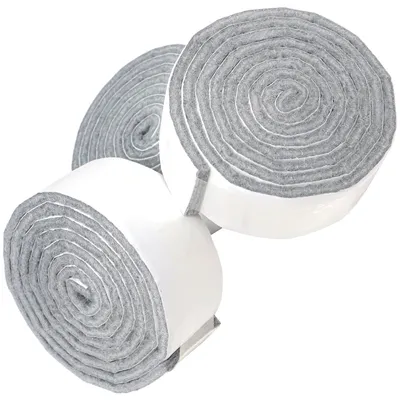 Produktbild von Adsamm® | 3 x selbstklebende Filzbänder zum Zuschneiden | 29x1000 mm | Grau | Rolle | 3.5 mm starker selbstklebender Filzzuschnitt in