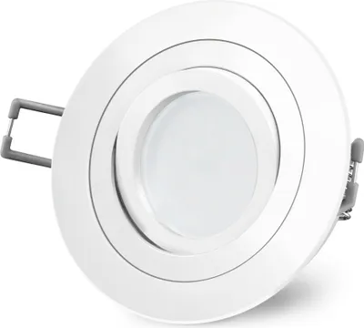 Produktbild von SSC-LUXon RF-2 Einbauleuchte LED weiß schwenkbar in rund - mit wechselbarem LED GU10 5W 230V neutralweiß - Einbaustrahler Spot