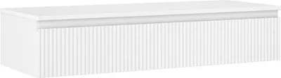 Obrázok produktu pre Mexen Rivel kúpeľňová skrinka na umývadlo 120 cm s pracovnou doskou, 1 zásuvka, rebrovaná, biela matná - 91A20-12023-1-BFC01