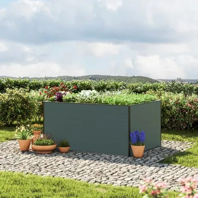 Produktbild von GFP Hochbeet Kräuter-Gemüse-Beet Aluminium CHRISTINA - 150x119x77cm - anthrazit