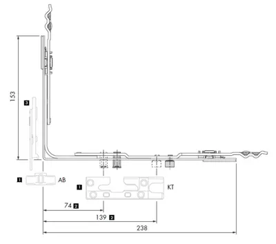 Produktbild von AUBI Kippverriegelung KV880-50V01