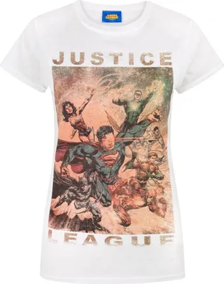 Produktbild von Justice League Damen T-Shirt NS4759 (Large) (Weiß)