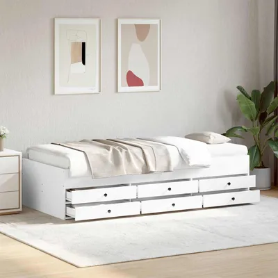 Immagine prodotto di Letto matrimoniale esclusivo con contenitore, bianco, 80 x 200 cm, realizzato in legno composito