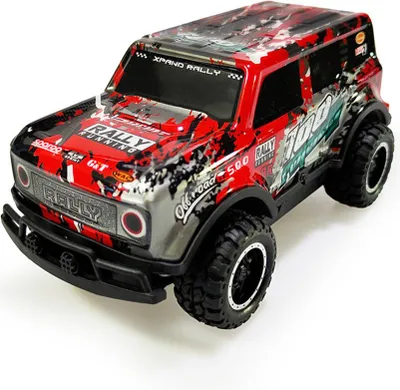 Zdjęcie produktu dla Kyamrc Uj99- y243 1: 24 Mini Zdalne sterowanie samochodu 27hz Samochód terenowy 10km / h RC zabawki czerwony