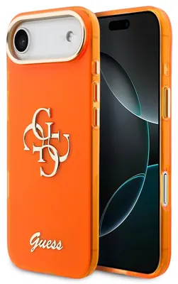 Obrázok produktu pre Guess IML 4G Script Metal Logo púzdro pre iPhone Air oranžové (GUHCP17M5HC4MLSO)
