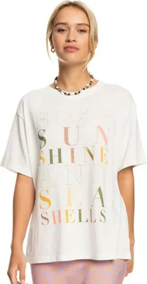 Produktbild von Roxy Damen T-Shirt Crystal Vision Oversize Boyfriend Shirt weiß : M Größe: M