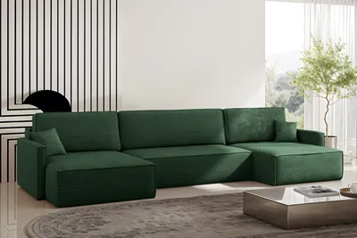 Produktbild von Kaiser Möbel Ecksofa Carlos Mit Schlaffunktion und Bettkasten Elegante Stoff Poso Grün