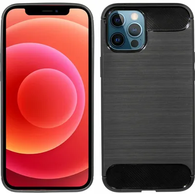 Obrázek produktu pro Silikonové pouzdro Bumper Carbon pro iPhone 12 Pro Max Case TPU Soft Mobile Phone Case Cover Protective Cover Black