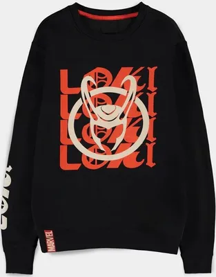 Produktbild von Loki Sweatshirt Logo Text (schwarz) M